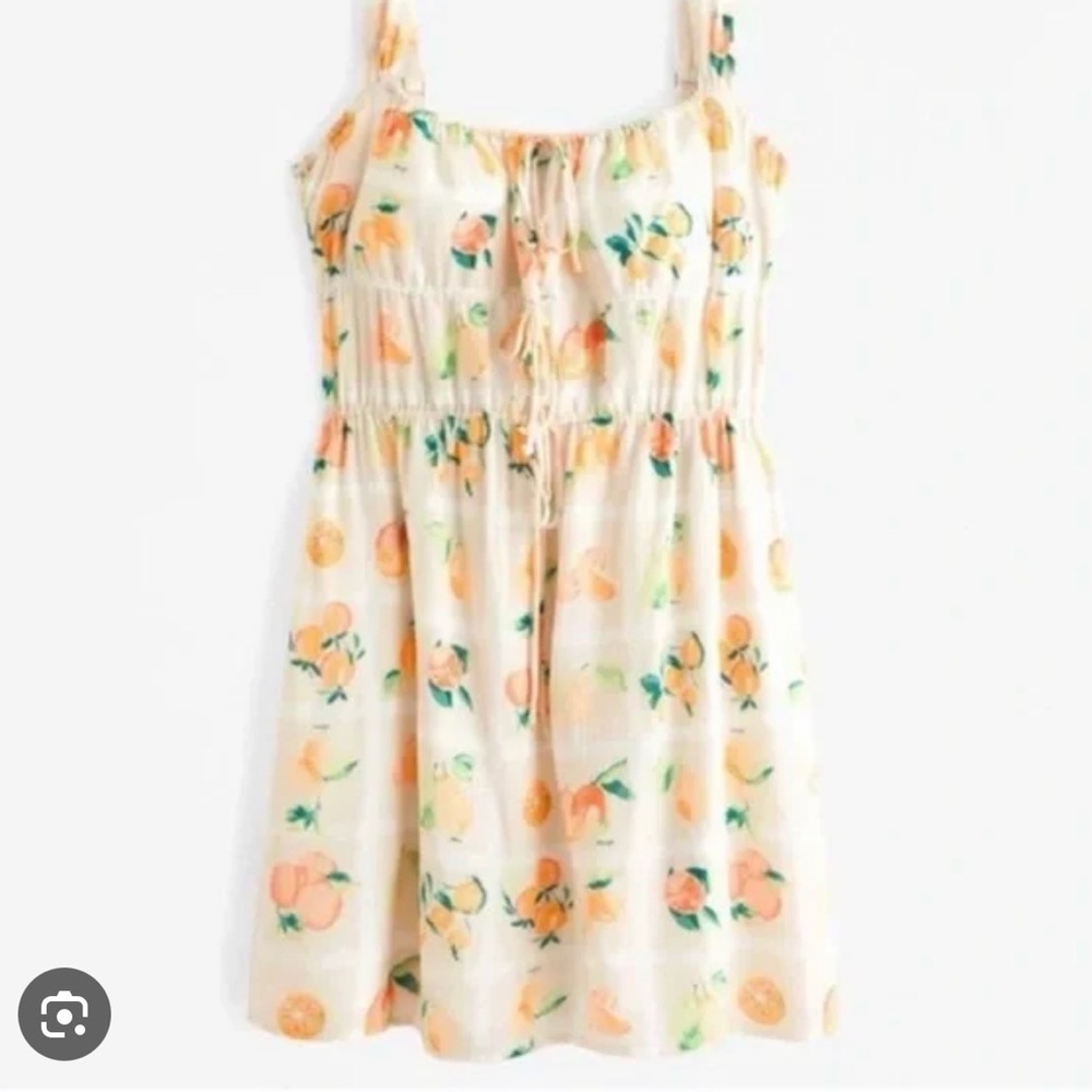 Abercrombie & Fitch Floral Dress - Cream and Orange